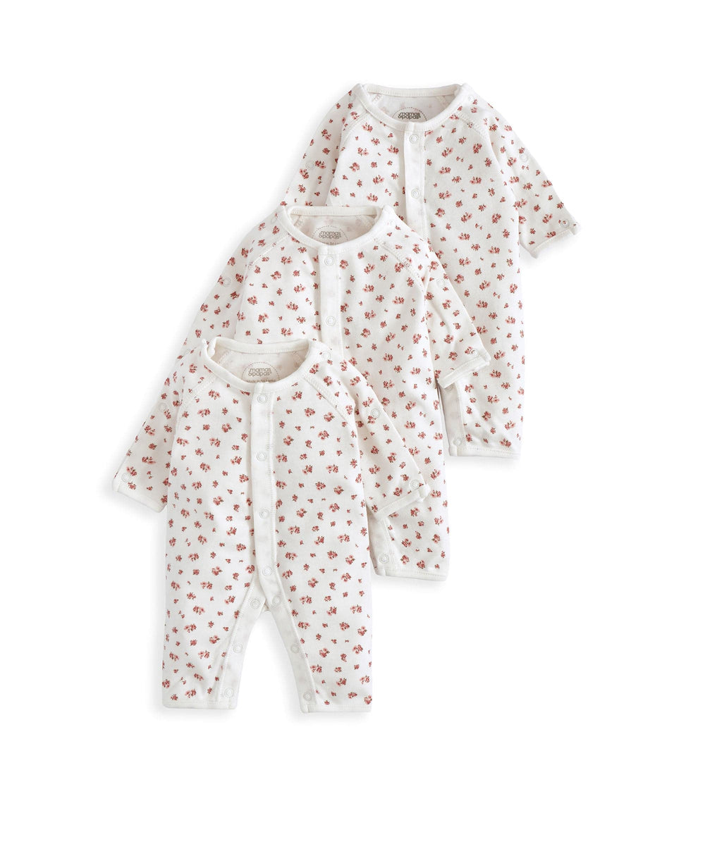 Mamas &amp; Papas All-in-Ones &amp; Bodysuits Rose Premature Rompers (Pack of 3)