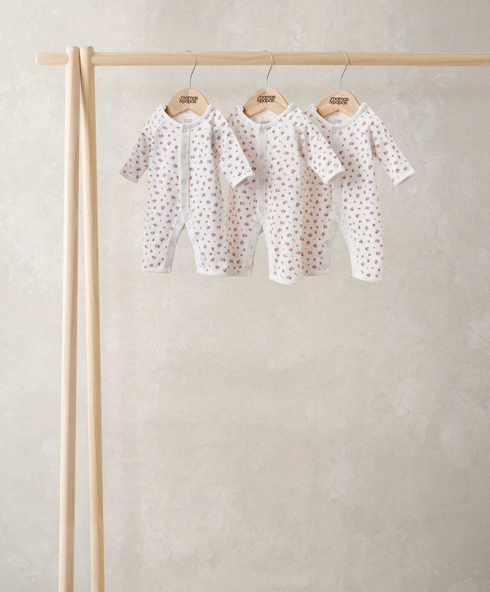 Mamas &amp; Papas All-in-Ones &amp; Bodysuits Rose Premature Rompers (Pack of 3)