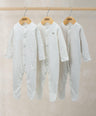 Mamas & Papas All-in-Ones & Bodysuits Sleepsuits (Pack of 3) - Cloud Stripe & Placement Prints
