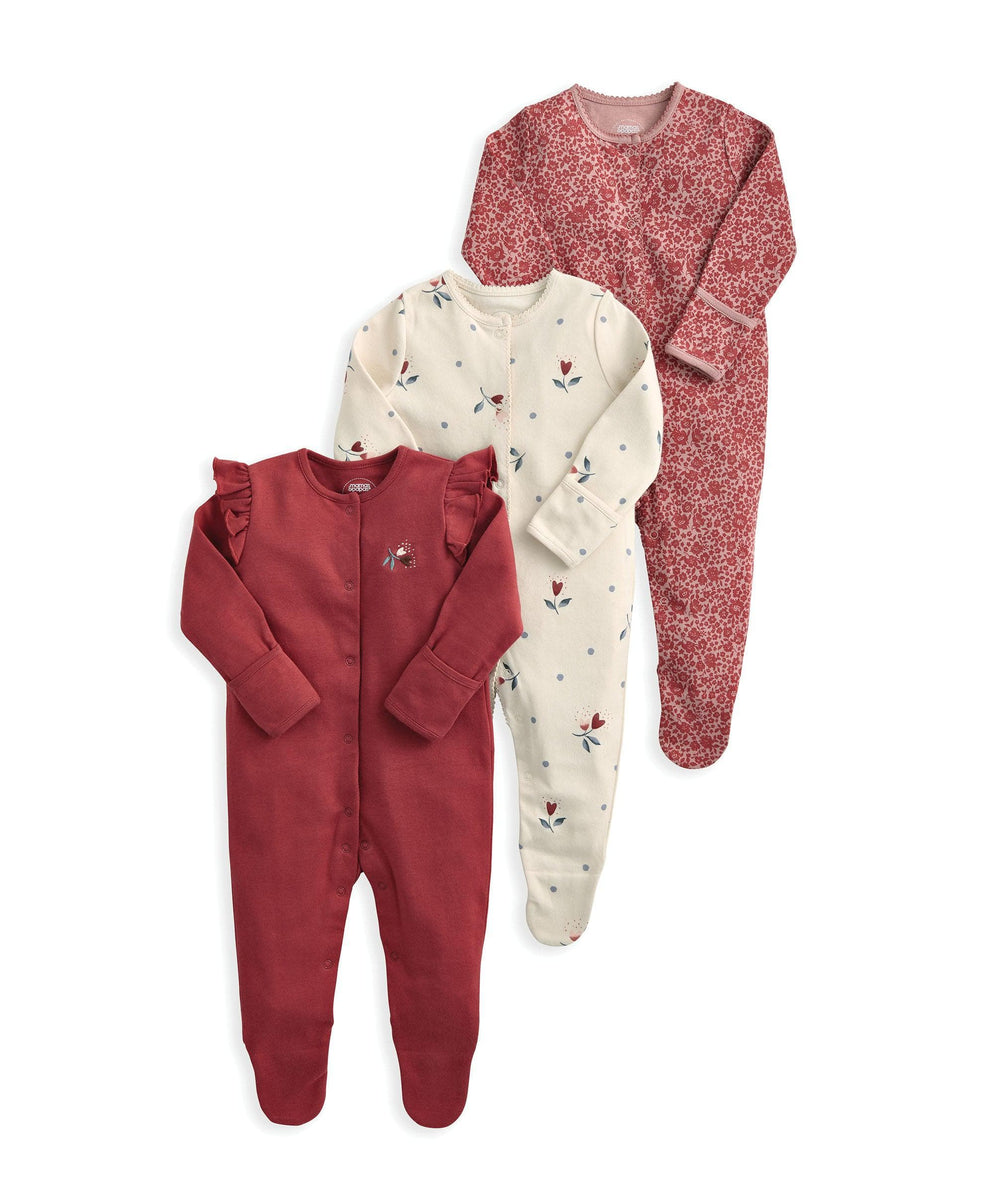 Mamas & Papas Geranium Sleepsuits 3 Pack