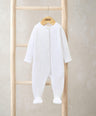 Mamas & Papas All-in-Ones & Bodysuits Textured Velour All In One – White