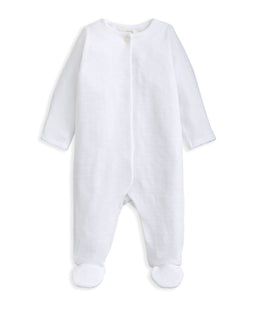 Mamas & Papas All-in-Ones & Bodysuits Textured Velour All In One – White
