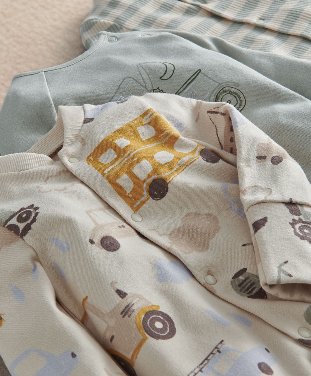 Mamas &amp; Papas All-in-Ones &amp; Bodysuits Transport Sleepsuits (Pack of 3)