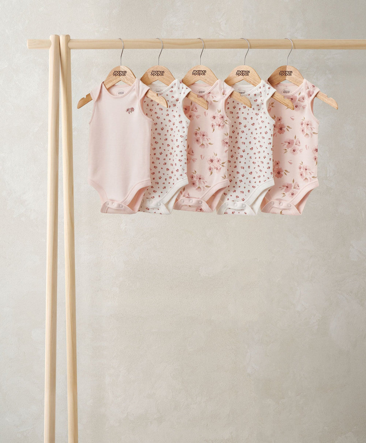 Mamas & Papas All-in-Ones & Bodysuits Watercolour Short-Sleeved Bodysuits (Pack of 5)