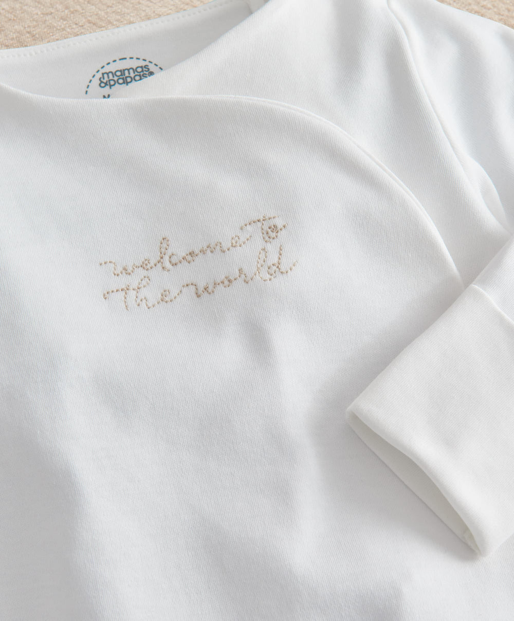 Mamas &amp; Papas All-in-Ones &amp; Bodysuits Welcome To The World All In One