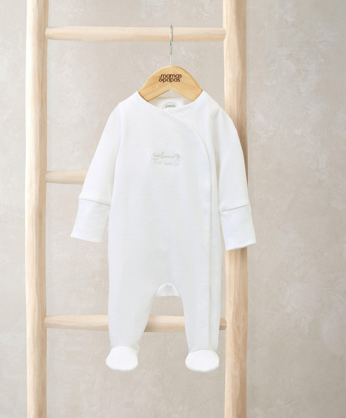 Mamas & Papas All-in-Ones & Bodysuits Welcome to the World All In One -White