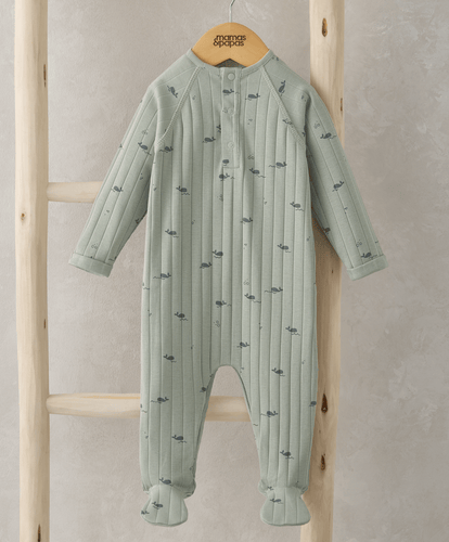 Mamas & Papas All-in-Ones & Bodysuits Whale Print All In One