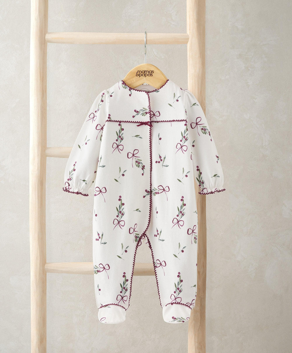 Mamas &amp; Papas All-in-Ones &amp; Bodysuits Winter Berry Christmas All in One