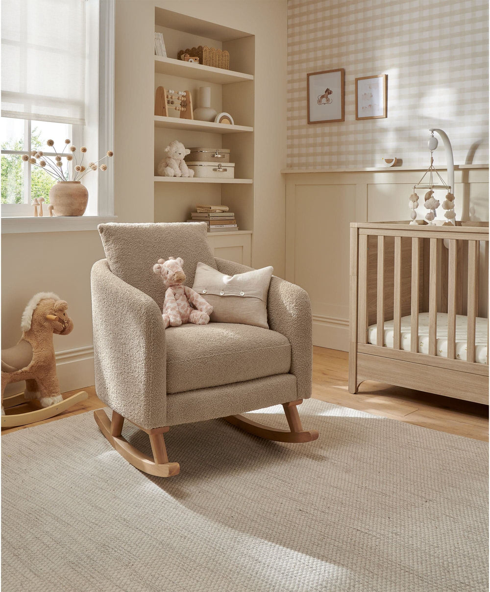 Mamas &amp; Papas Alma Nursing Chair - Fawn Boucle