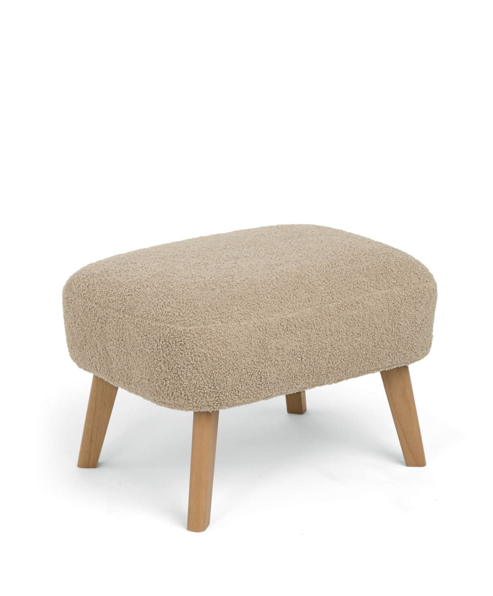 Mamas &amp; Papas Alma Nursing Chair &amp; Stool - Fawn Boucle