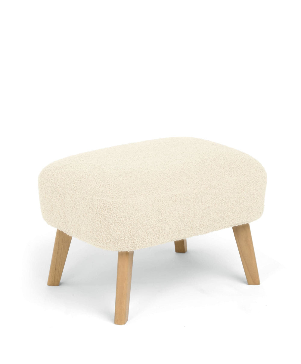 Mamas &amp; Papas Alma Nursing Chair &amp; Stool - Off White Boucle