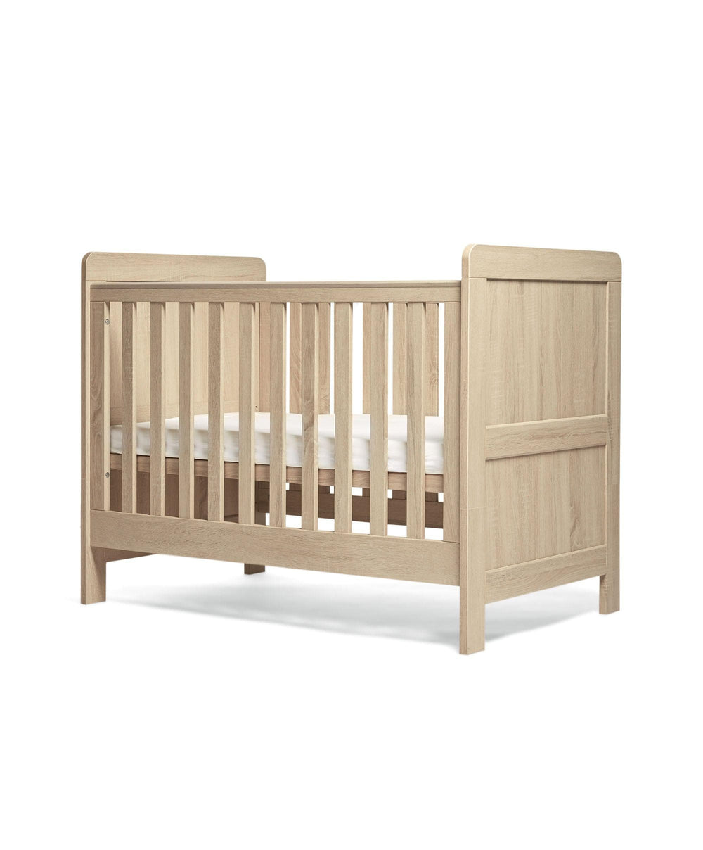 Mamas &amp; Papas Atlas Small Bundle with Essential Airflow Pocket Spring Mattress (4 Piece) - Light Oak