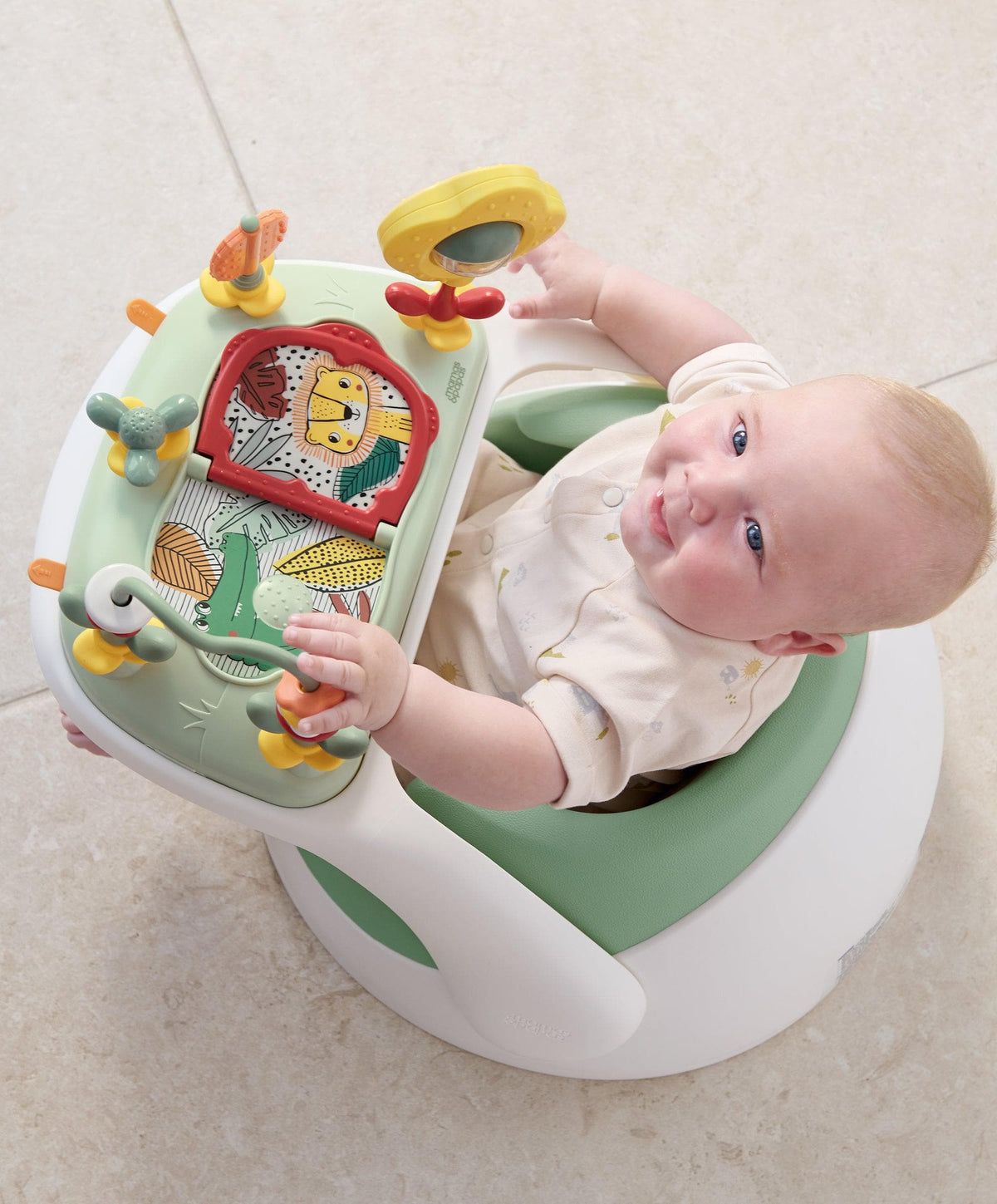 Mamas & Papas Baby Floor Seating Snug Floor Seat with Activity Tray - Eucalyptus