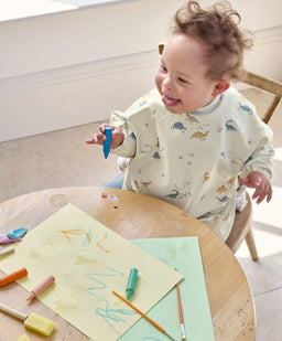 Mamas & Papas Baby Weaning Long-sleeved Bibs (2 Pack) - Dino Stripe