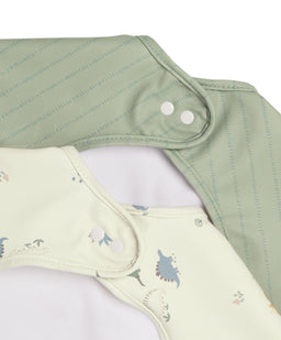 Mamas & Papas Baby Weaning Long-sleeved Bibs (2 Pack) - Dino Stripe