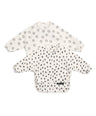 Mamas & Papas Baby Weaning Mamas & Papas X Another Fox 2PK Long Sleeved Bibs - Faces/Cheetah Spot