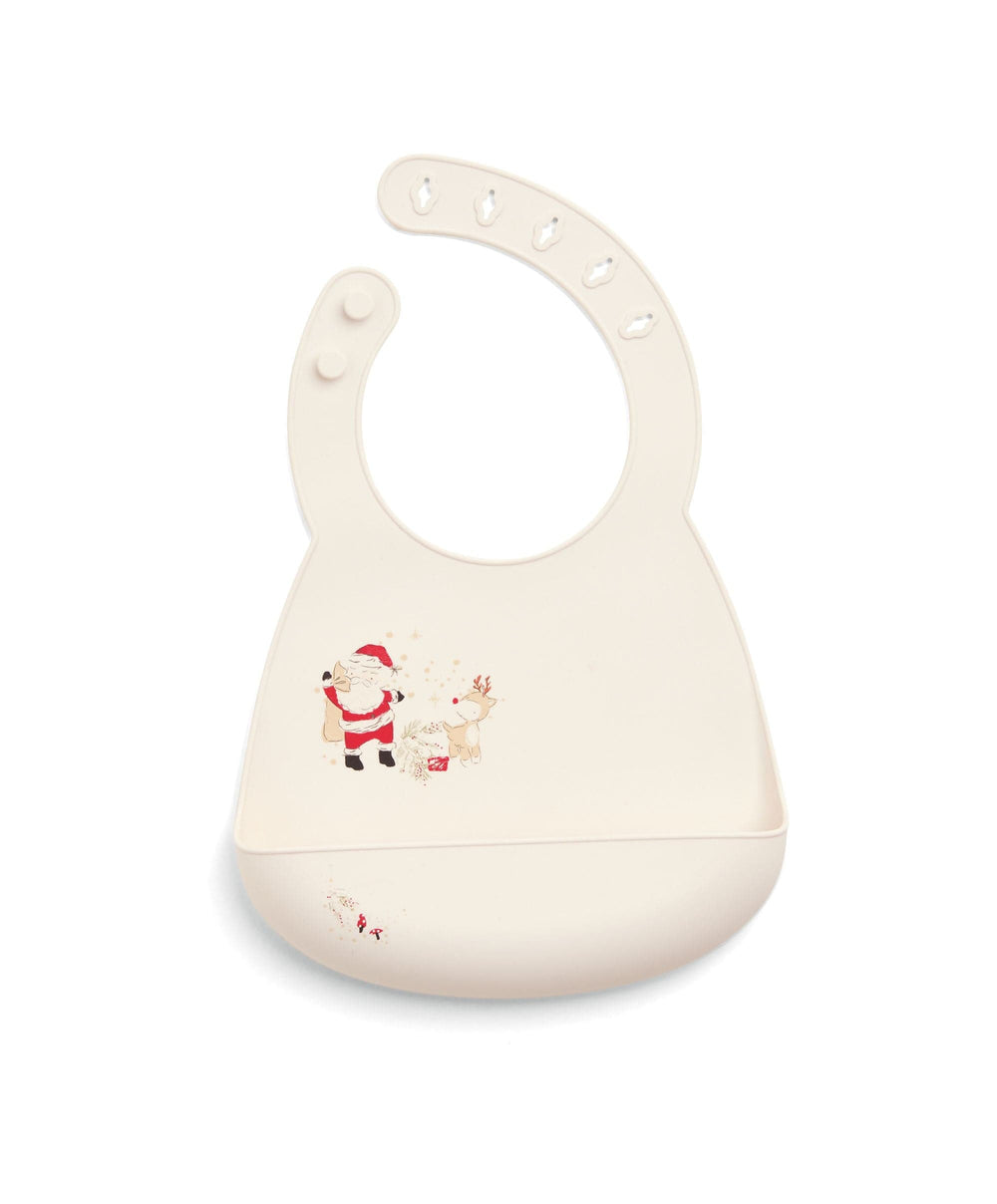 Mamas &amp; Papas Baby Weaning Santa &amp; Friends Silicone Bibs Pack of 2