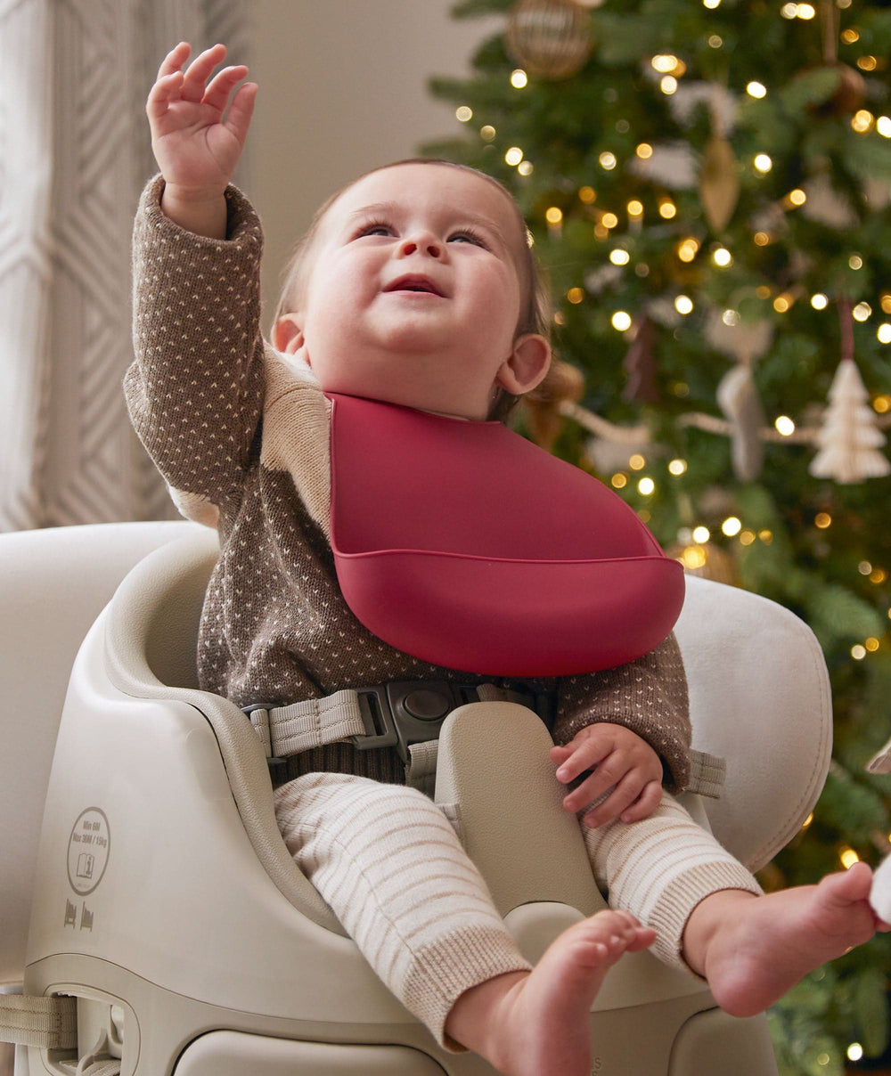 Mamas &amp; Papas Baby Weaning Santa &amp; Friends Silicone Bibs Pack of 2