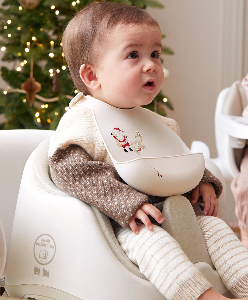 Mamas &amp; Papas Baby Weaning Santa &amp; Friends Silicone Bibs Pack of 2