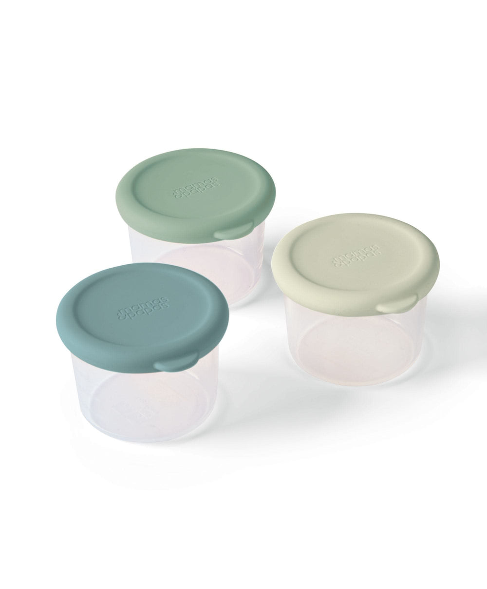 Mamas &amp; Papas Baby Weaning Silicone Storage Pots Small - Blueberry
