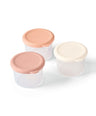 Mamas & Papas Baby Weaning Silicone Storage Pots Small - Peach/Cream