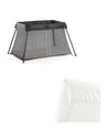 Mamas & Papas Babybjorn Travel Cot Light Bundle with Fitted Sheet - Black