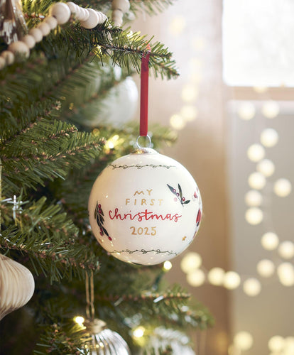 Mamas & Papas Baubles 2025 Christmas Bauble - Pearl