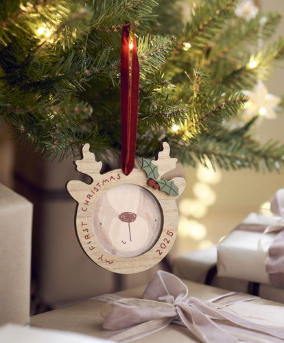 Mamas & Papas Baubles Christmas Hanging Picture Frame - Reindeer