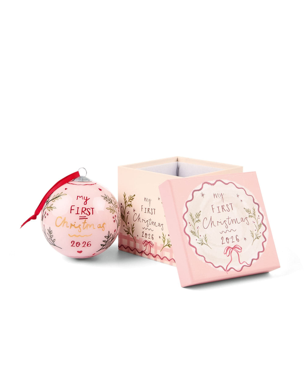 Mamas &amp; Papas Baubles Glass Bauble 2026 - Pink