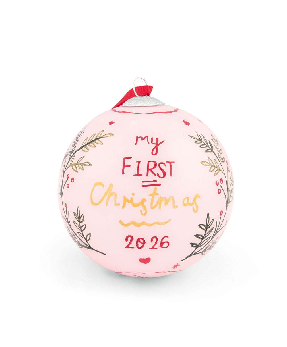 Mamas &amp; Papas Baubles Glass Bauble 2026 - Pink