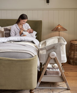 Mamas & Papas Bedside Sleeping Lua 2 Bedside Crib - Mocha