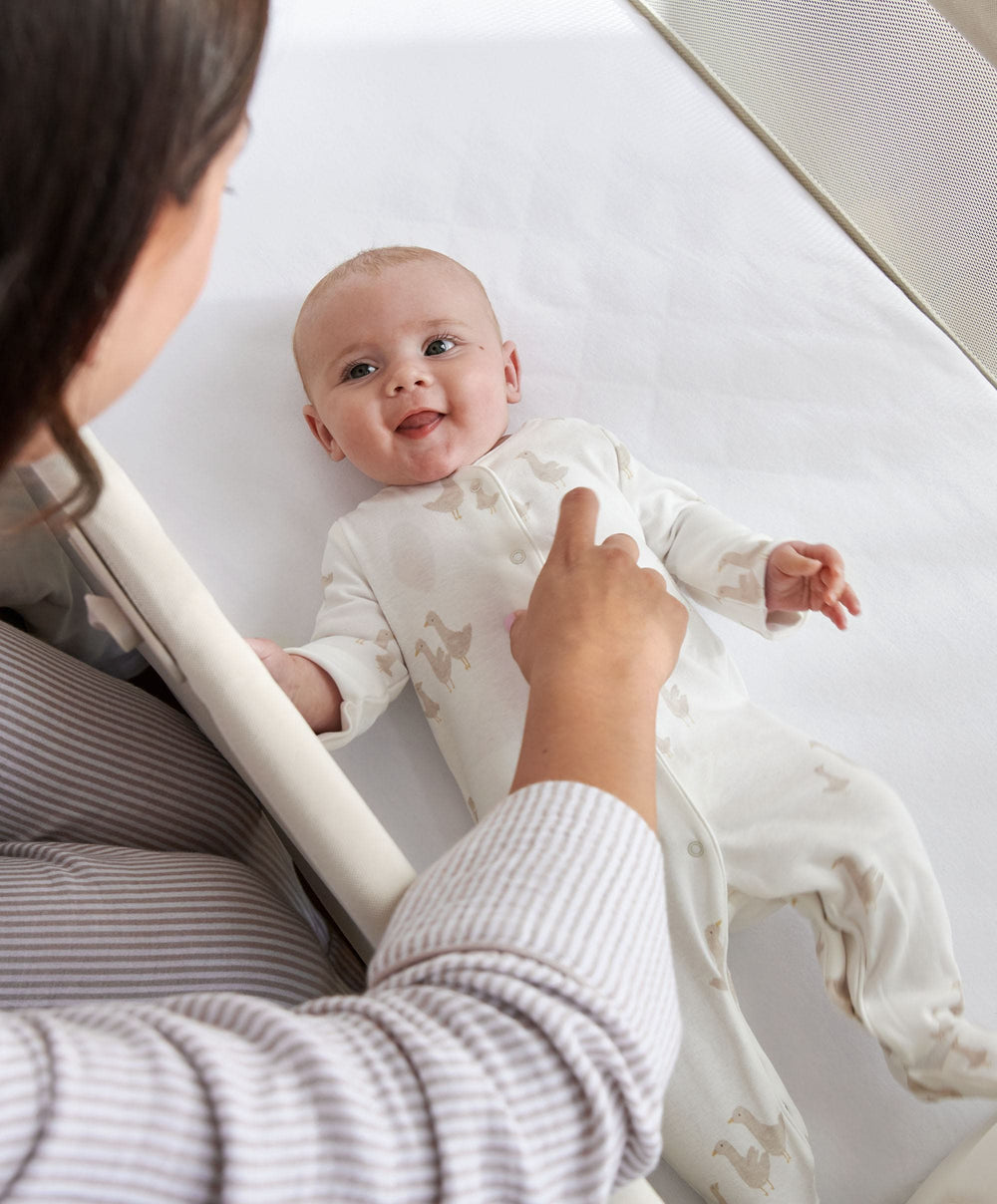 Mamas &amp; Papas Bedside Sleeping Lua 2 Bedside Crib - Sand