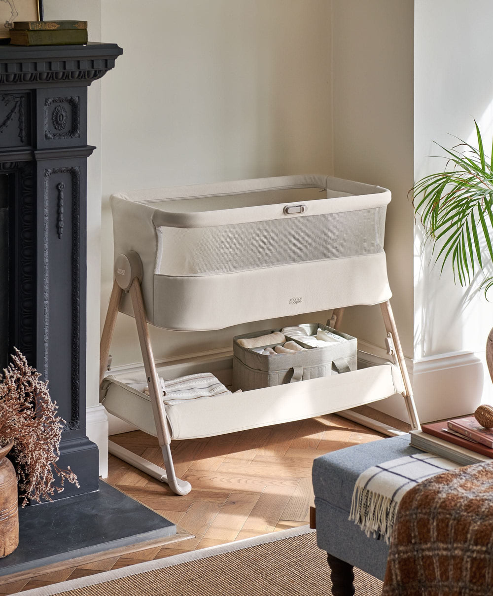 Mamas &amp; Papas Bedside Sleeping Lua 2 Bedside Crib - Sand