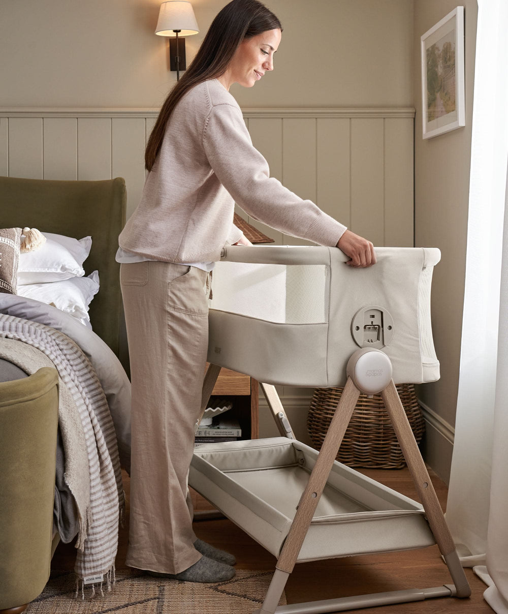 Mamas &amp; Papas Bedside Sleeping Lua 2 Bedside Crib - Sand