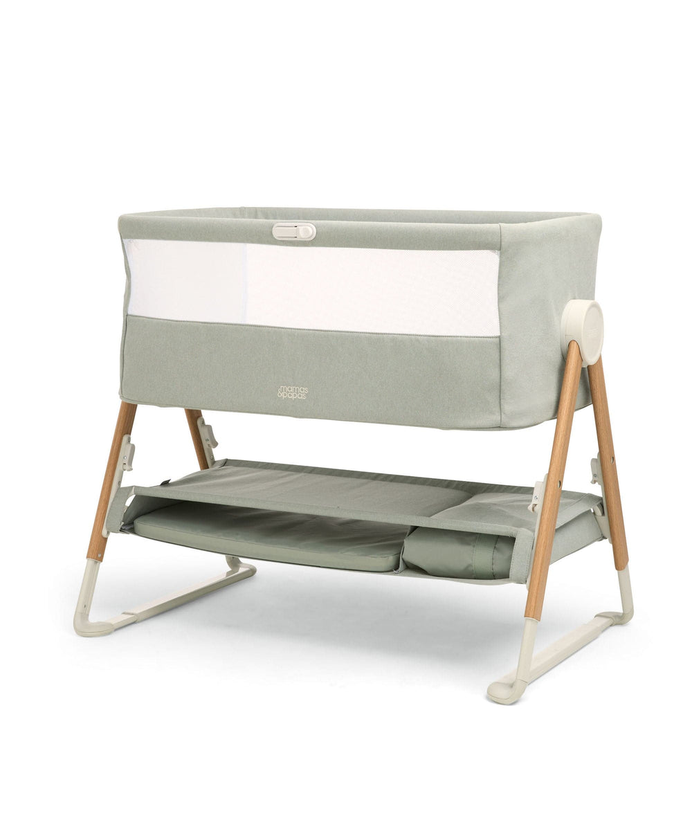 Mamas &amp; Papas Bedside Sleeping Lua Bedside Crib - Sage