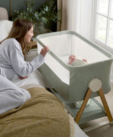 Mamas & Papas Bedside Sleeping Lua Bedside Crib - Sage