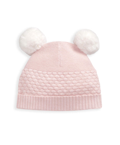 Mamas & Papas Berry Knitted Pom Hat - Pink