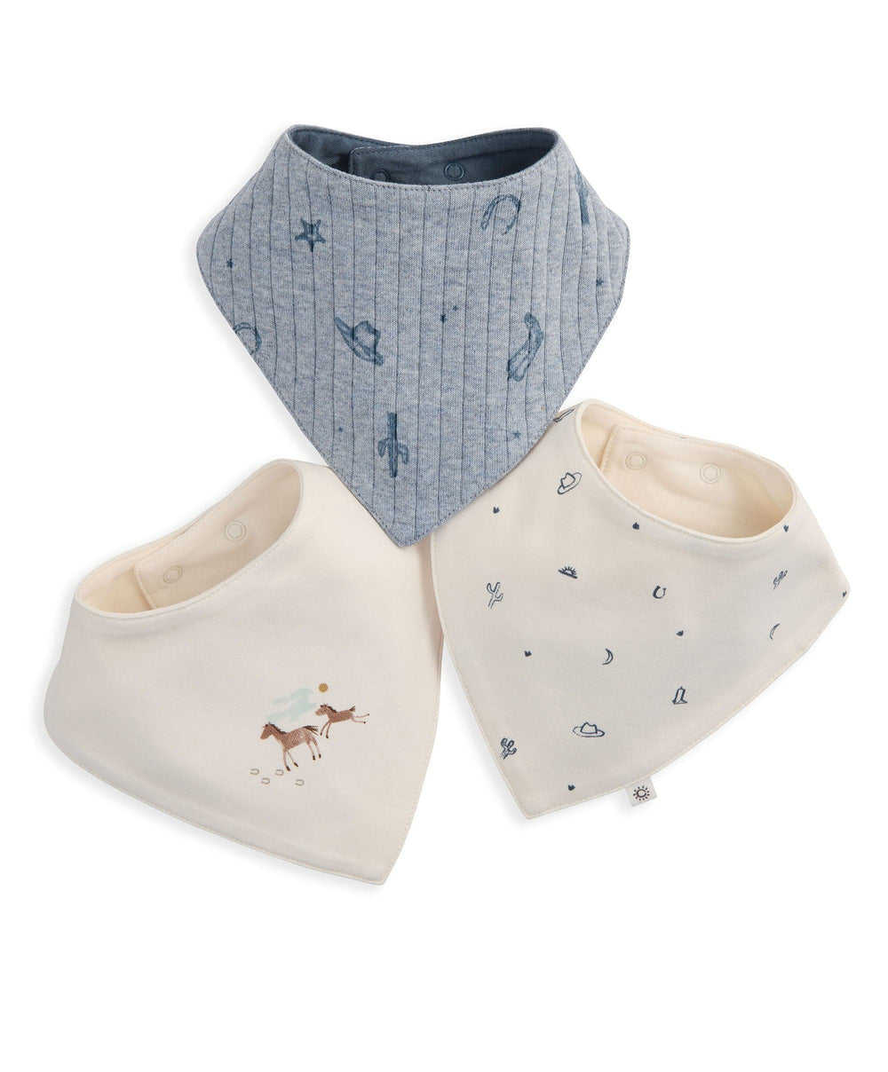 Mamas &amp; Papas Bibs &amp; Muslins 1-Size Wild West Bibs (Pack of 3)