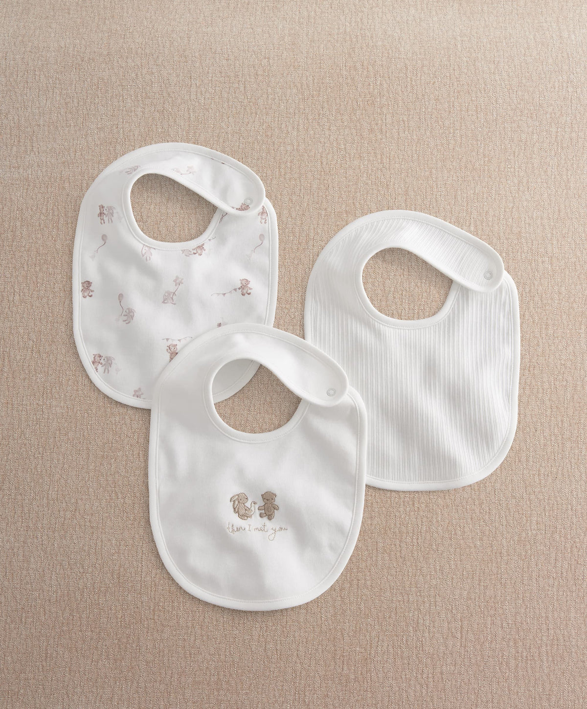 Mamas & Papas Bibs & Muslins Blank Celebration Print Bibs (Pack of 3)