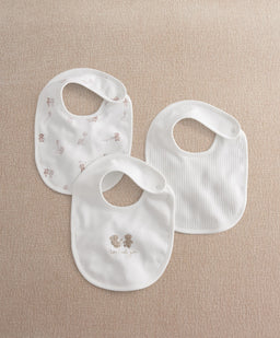Mamas & Papas Bibs & Muslins Blank Celebration Print Bibs (Pack of 3)
