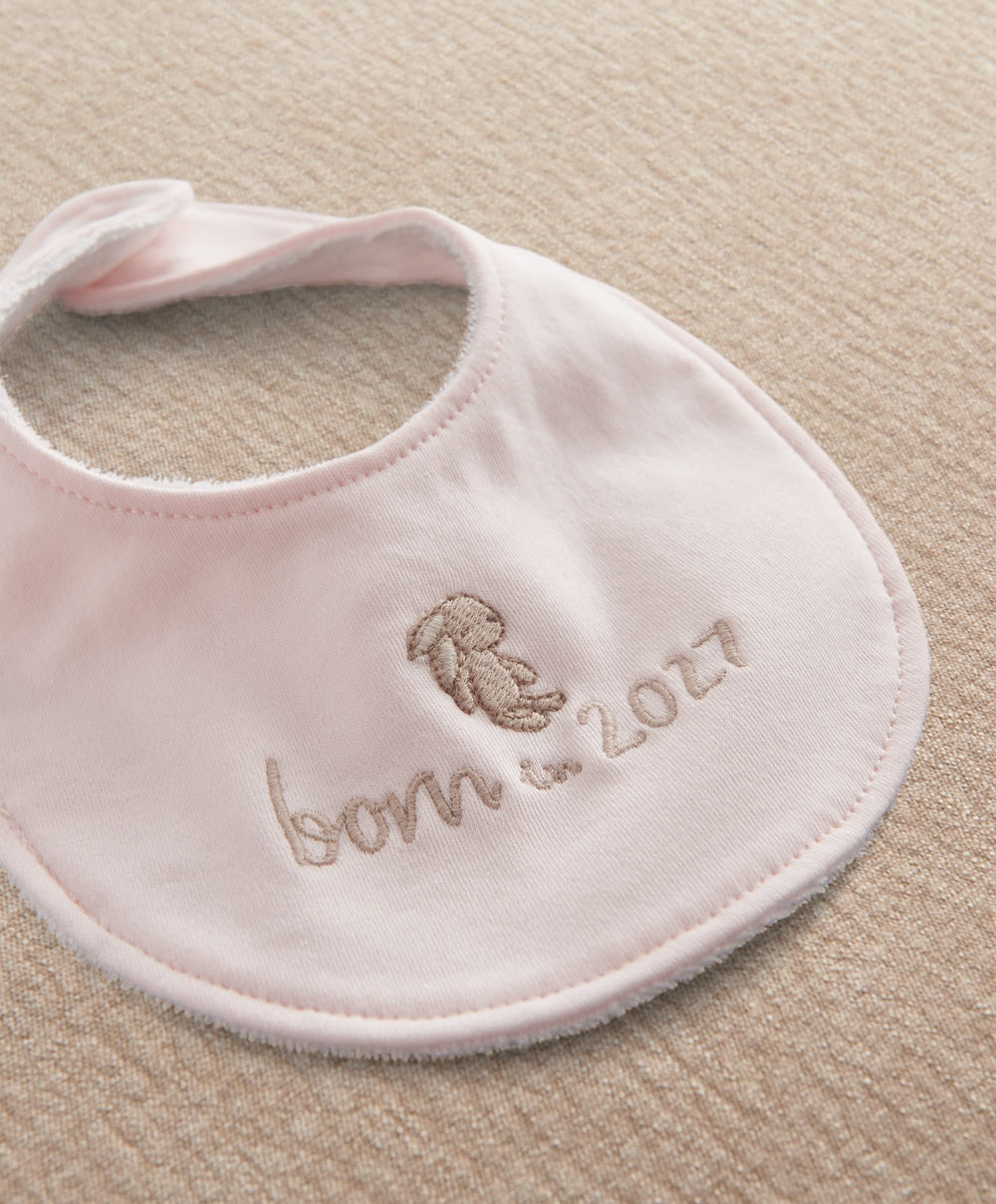 Mamas &amp; Papas Bibs &amp; Muslins Blank Pink Born In 2027 Bib