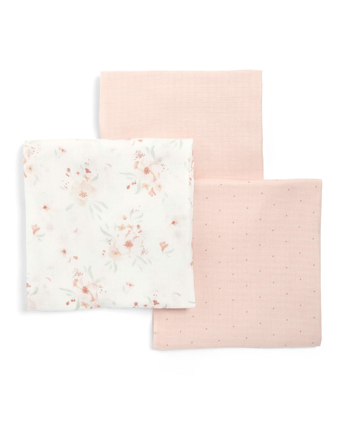 Muslins, 3 pcs. - Sebra Care - Blossom pink –