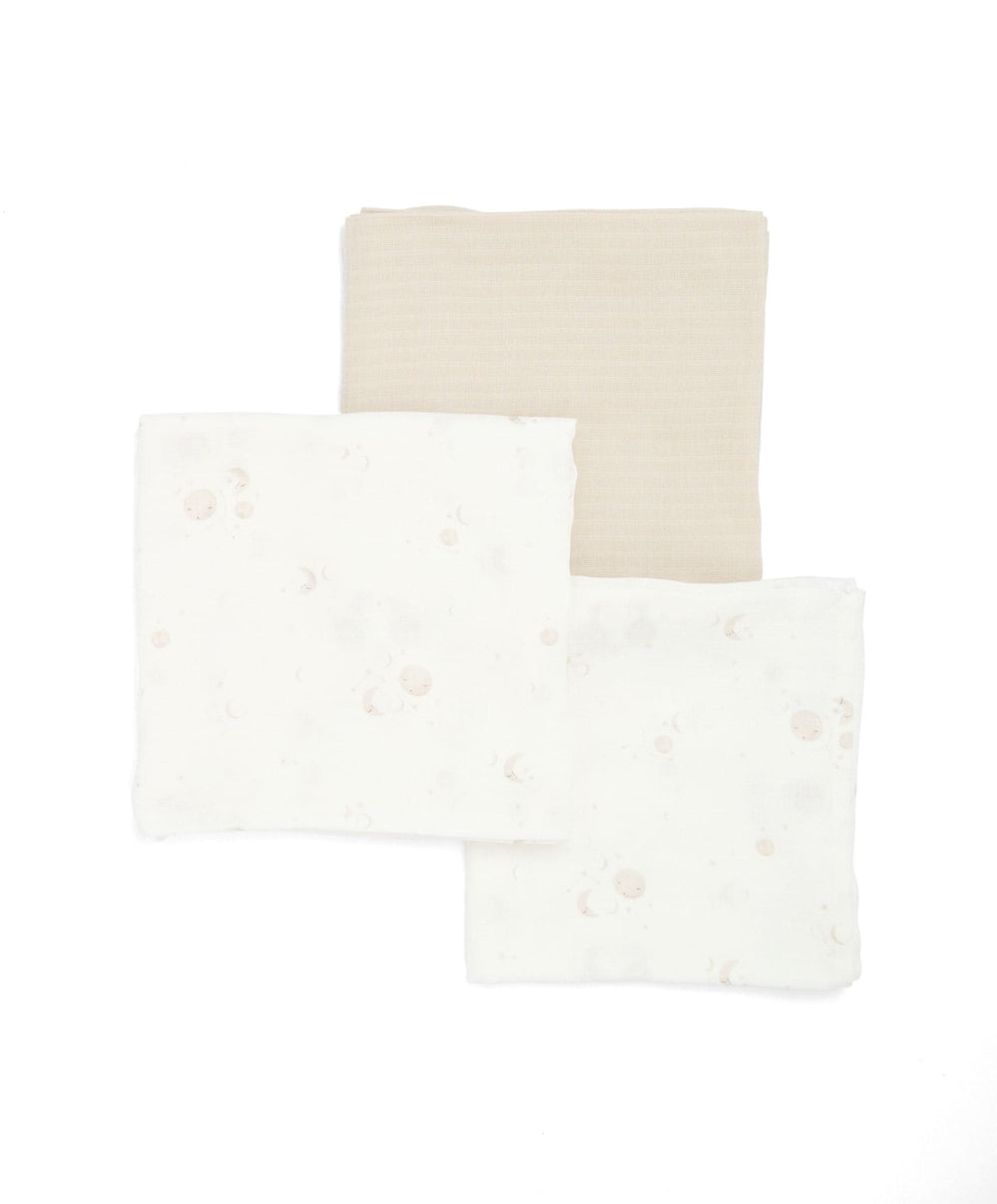 Mamas &amp; Papas Bibs &amp; Muslins Large Muslin Squares (3 Pack) - Cosmic Sky