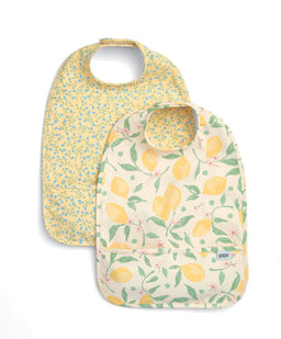 Mamas & Papas Bibs & Muslins Lemon Meadow Scoop Bibs (Pack of 2)