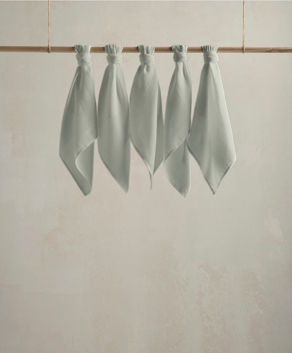 Mamas &amp; Papas Bibs &amp; Muslins Muslin Squares (Pack of 5) - Sage Green