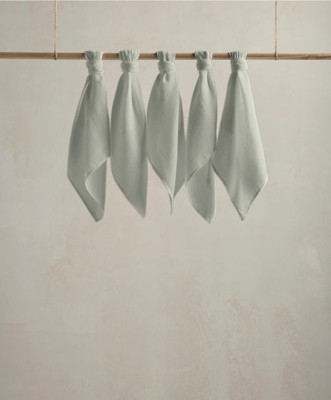 Muslin Squares (Pack of 5) - Sage Green
