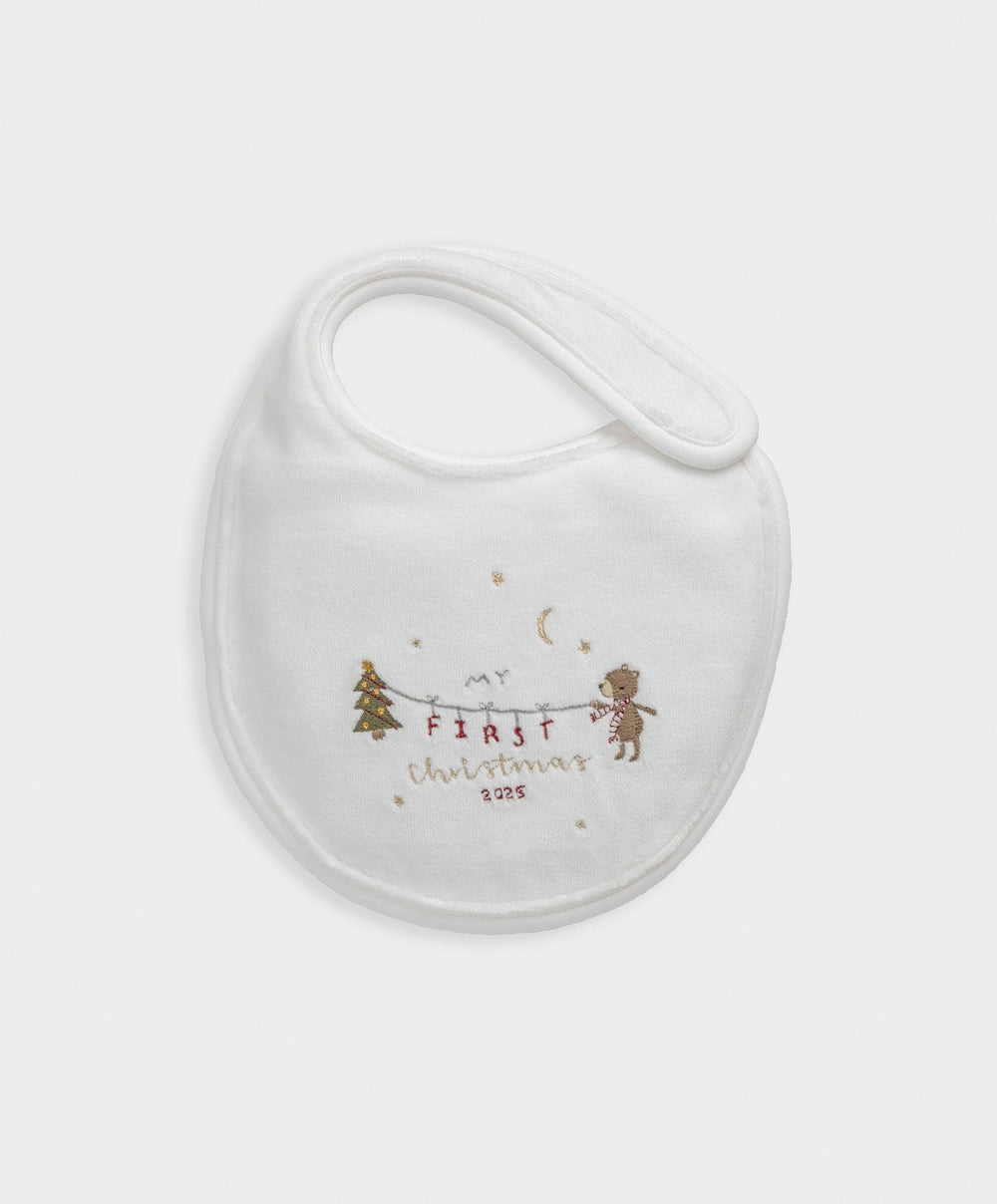 Mamas &amp; Papas Bibs &amp; Muslins One Size My First Christmas Bib