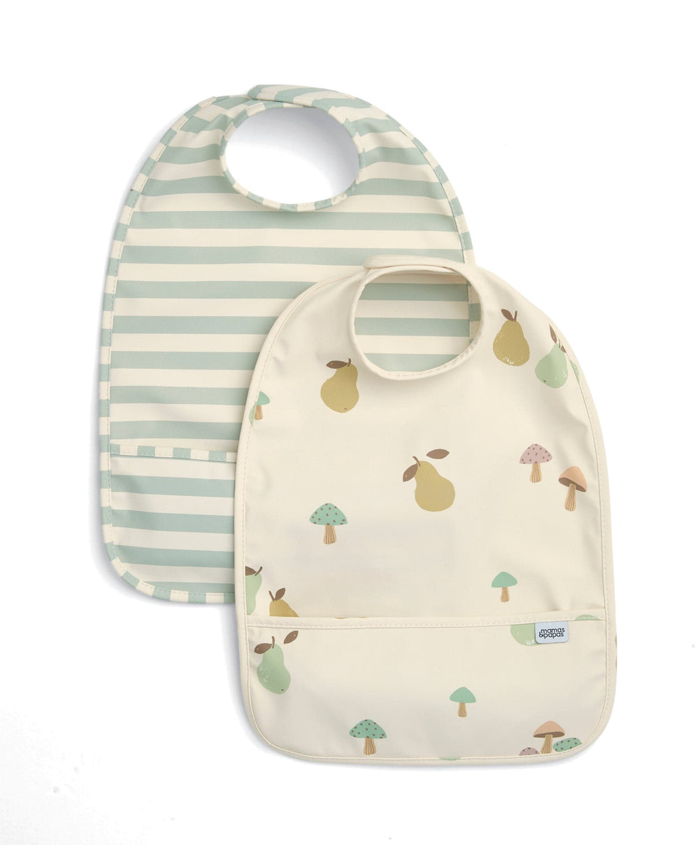 Mamas &amp; Papas Bibs &amp; Muslins Woodland Fruits Scoop Bibs (Pack of 2)
