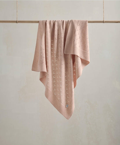 Mamas & Papas Blankets Born to be Wild - Pink Pointelle Blanket