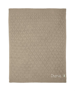Mamas & Papas Blankets Cable Knit Blanket - Welcome to the World Seedling - Mocha